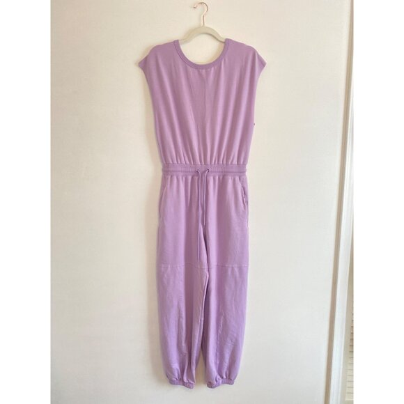 Unknown Pants - Sleeveless Jogger Style Lavender Jumpsuit With Keyhole Size S